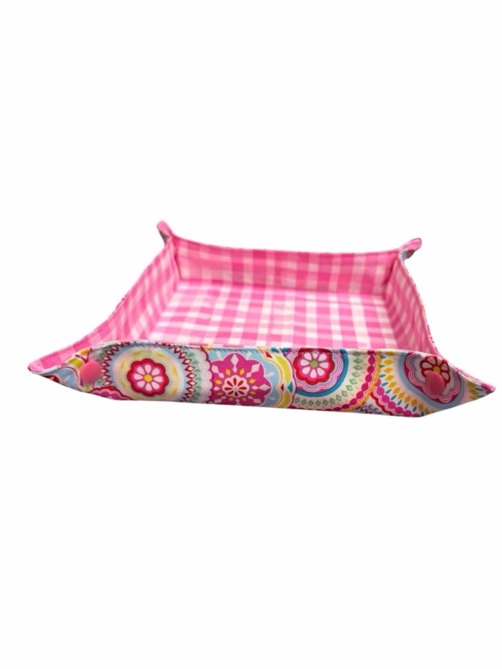 Hand Crafted Snap Tray and Small ORT Catcher Fabric Notion & Thread Catch All - Picture 5 of 15